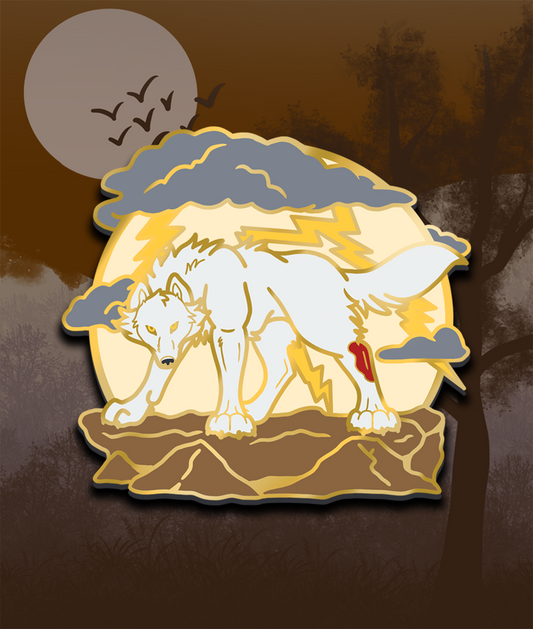 Wolf Savior Bad Resident 4 1in Enamel Pin