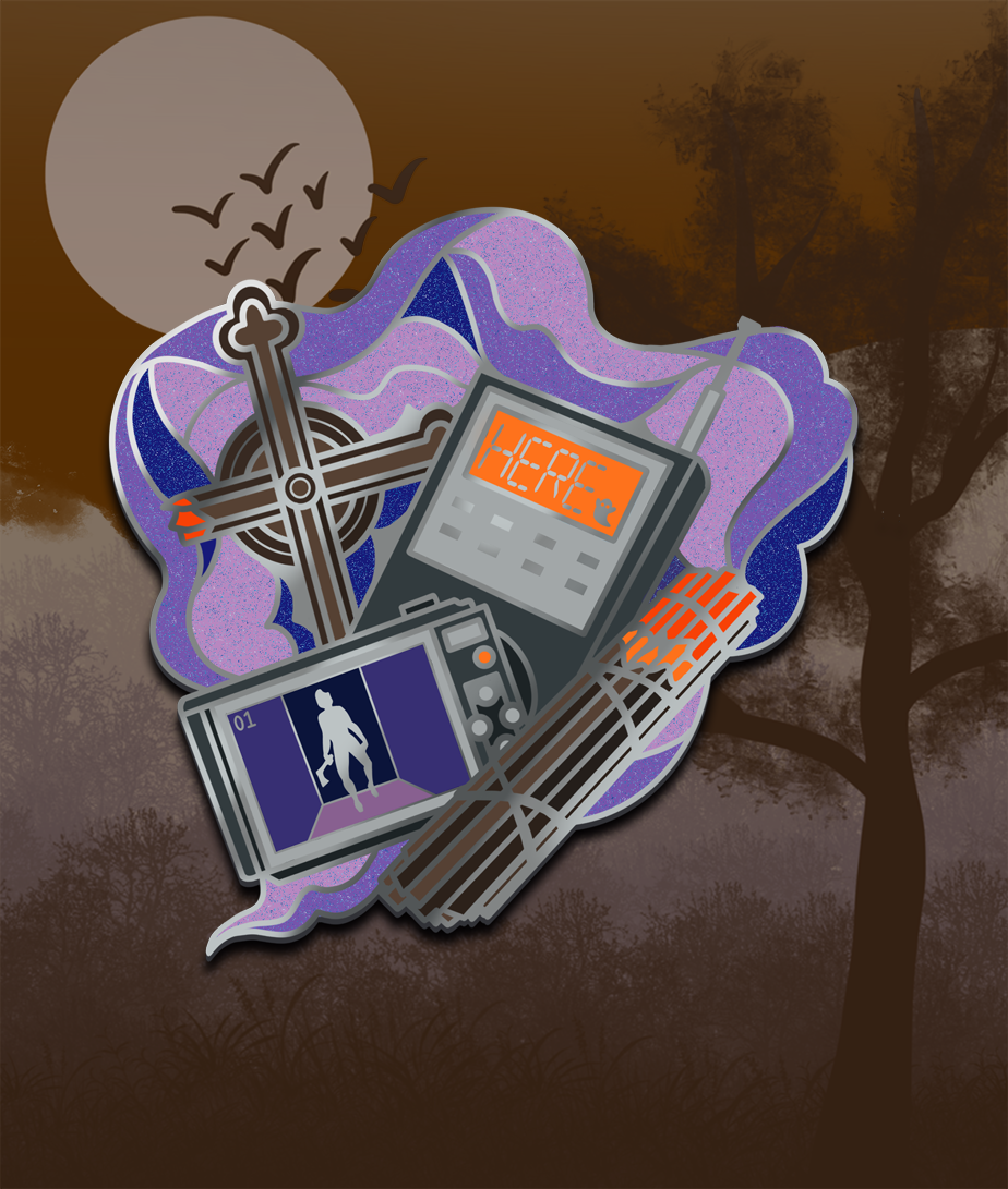 Phasmophobia Ghost Hunting 1in Enamel Pin