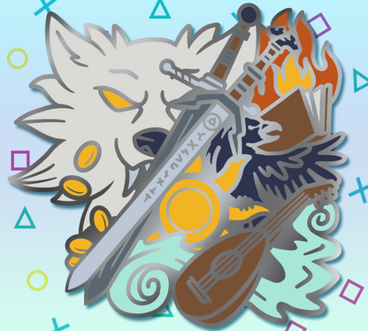 White Wolf Enamel Pin