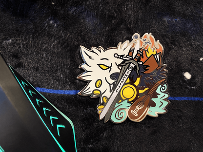 White Wolf Enamel Pin