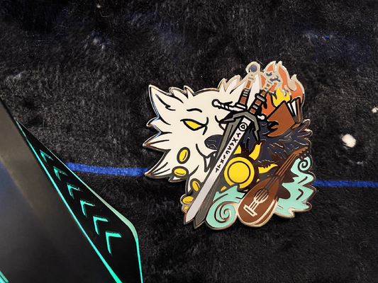 White Wolf Enamel Pin